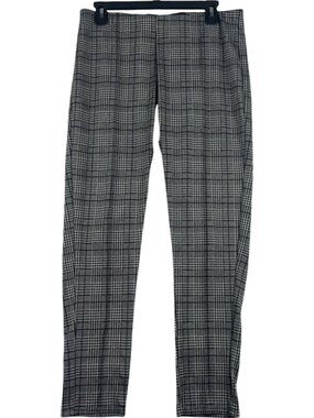 Maze Collection Pants Women's 2X BalckWhite Plaid Check Leggings